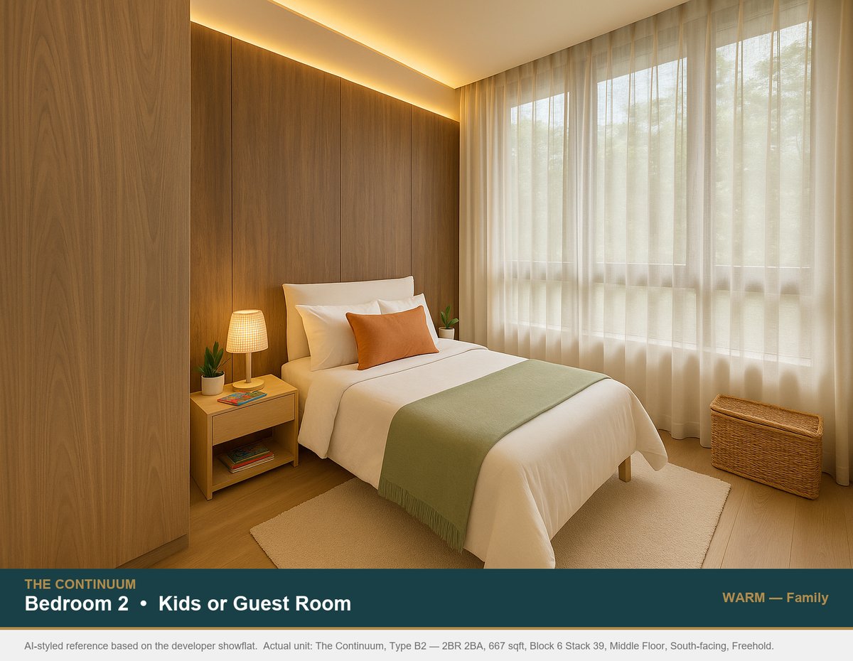 Bedroom 2 at The Continuum Type B2